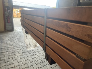 Ca. 64x Angelim Pedra regels , 45x68mm, lengte 125cm